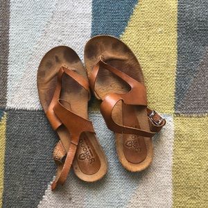 Leather Boho sandals, sz 6